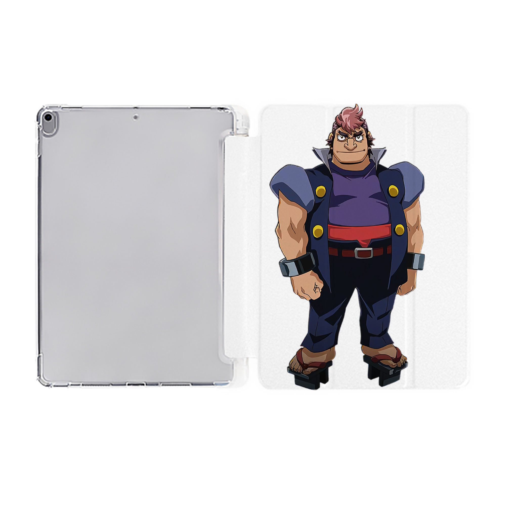 （画像用） 遊☆戯☆王 Yu-Gi-Oh! IPad ケース ペン収納付き 三つ折りスタンド PUレザー×シリコン 対応機種9.5/10.5/10.9インチ
